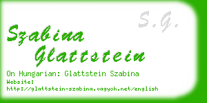 szabina glattstein business card